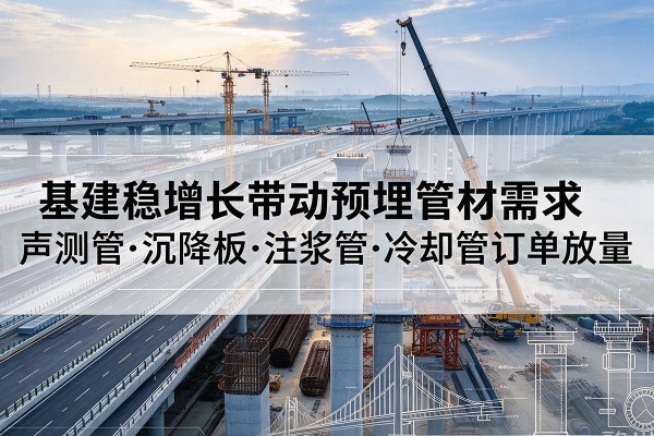 孝昌基建稳增长带动预埋监测管材需求,声测管、沉降板、注浆管订单持续放量