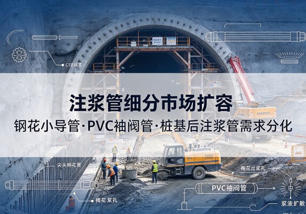 孝昌注浆管细分市场扩容，隧道钢花小导管、PVC 袖阀管、桩基后注浆管需求分化